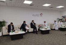 دیدار و مذاکرات وزیر راه و شهرسازی و رئیس کمیسیون مشترک اقتصادی امارات متحده عربی در حاشیه نشست ریلی غرب آسیا