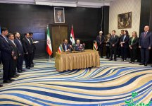 مراسم امضای تفاهم‌نامه همکاری در زمینه‌های مختلف اقتصادی و فرهنگی میان ایران و سوریه